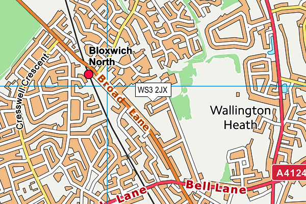 WS3 2JX map - OS VectorMap District (Ordnance Survey)