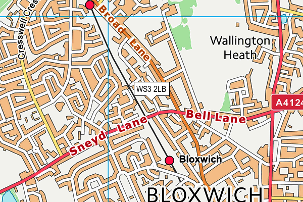 WS3 2LB map - OS VectorMap District (Ordnance Survey)