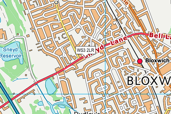 WS3 2LR map - OS VectorMap District (Ordnance Survey)