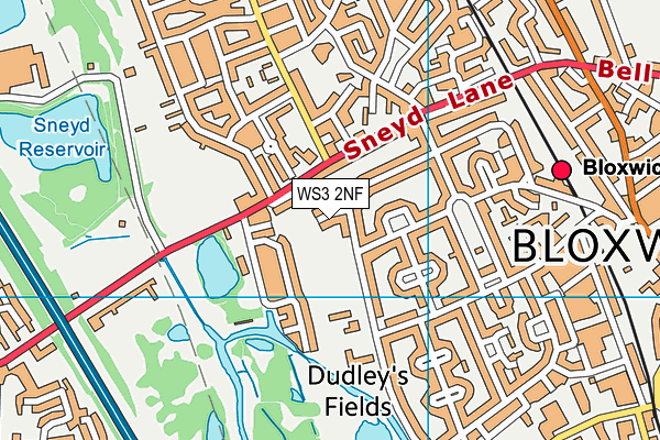 WS3 2NF map - OS VectorMap District (Ordnance Survey)