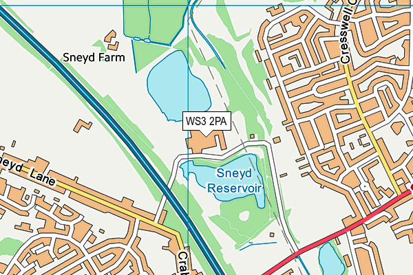 Sneyd Community Association (Sports) map (WS3 2PA) - OS VectorMap District (Ordnance Survey)