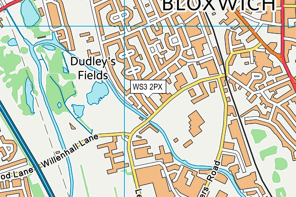 WS3 2PX map - OS VectorMap District (Ordnance Survey)