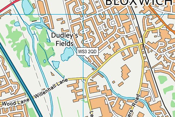 WS3 2QD map - OS VectorMap District (Ordnance Survey)