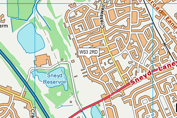 WS3 2RD map - OS VectorMap District (Ordnance Survey)