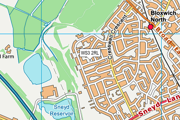 WS3 2RL map - OS VectorMap District (Ordnance Survey)