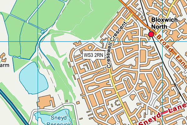 WS3 2RN map - OS VectorMap District (Ordnance Survey)