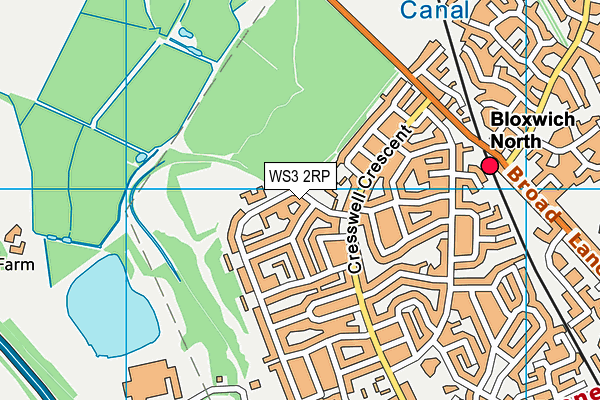Abbey Park Stadium (Closed) map (WS3 2RP) - OS VectorMap District (Ordnance Survey)