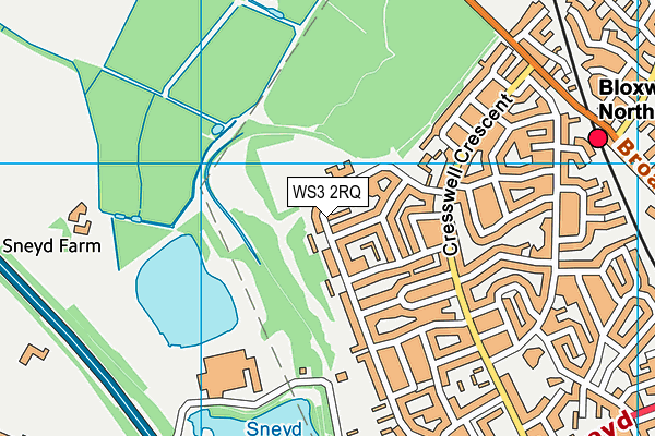 WS3 2RQ map - OS VectorMap District (Ordnance Survey)