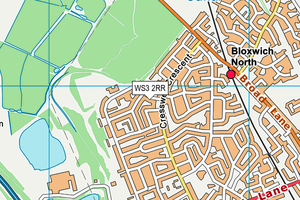 WS3 2RR map - OS VectorMap District (Ordnance Survey)
