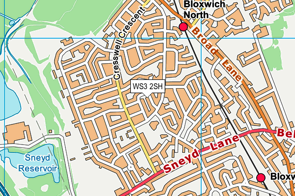 WS3 2SH map - OS VectorMap District (Ordnance Survey)
