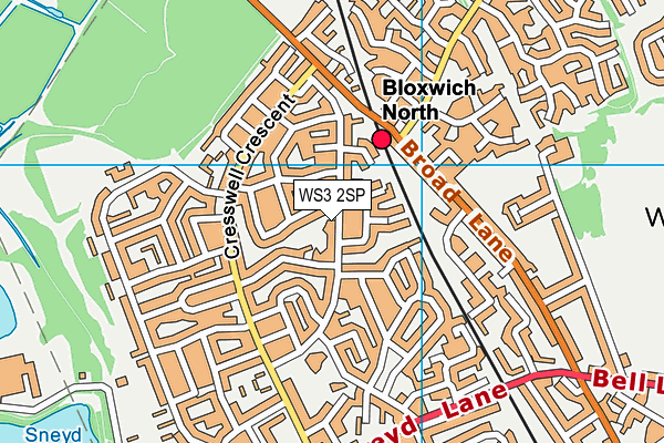 WS3 2SP map - OS VectorMap District (Ordnance Survey)