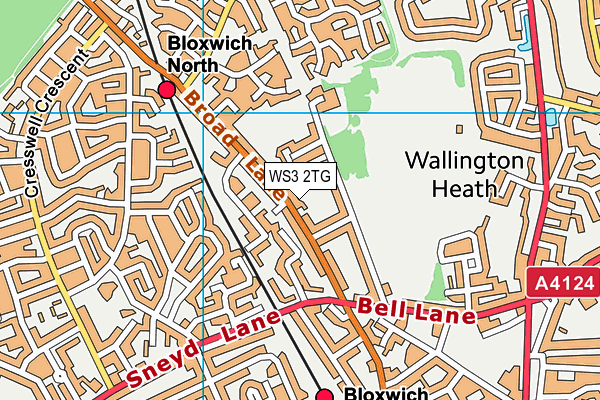 WS3 2TG map - OS VectorMap District (Ordnance Survey)
