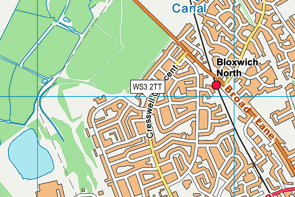 WS3 2TT map - OS VectorMap District (Ordnance Survey)