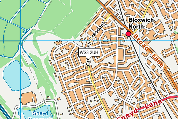 WS3 2UH map - OS VectorMap District (Ordnance Survey)