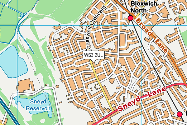 WS3 2UL map - OS VectorMap District (Ordnance Survey)