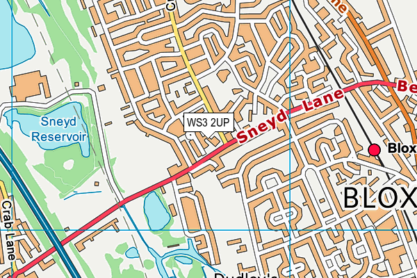 WS3 2UP map - OS VectorMap District (Ordnance Survey)