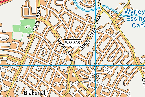 WS3 3AB map - OS VectorMap District (Ordnance Survey)
