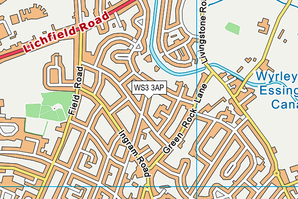 WS3 3AP map - OS VectorMap District (Ordnance Survey)