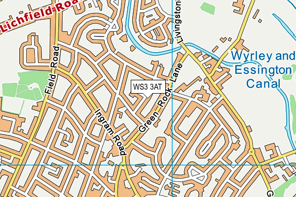 WS3 3AT map - OS VectorMap District (Ordnance Survey)