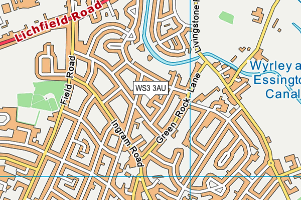WS3 3AU map - OS VectorMap District (Ordnance Survey)