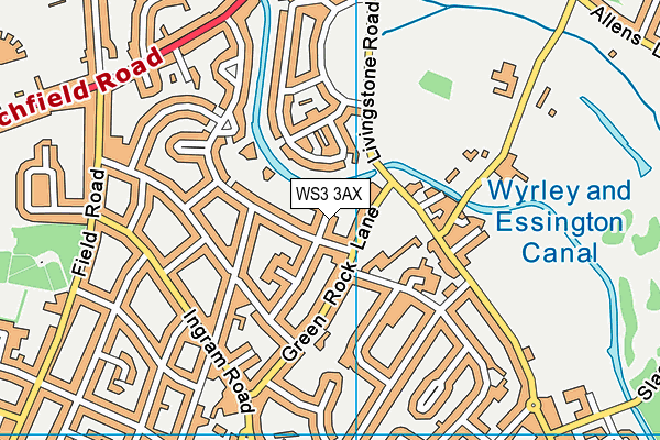 WS3 3AX map - OS VectorMap District (Ordnance Survey)