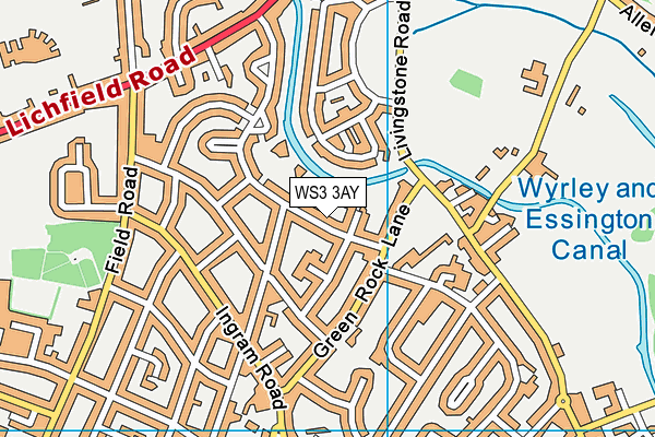 WS3 3AY map - OS VectorMap District (Ordnance Survey)
