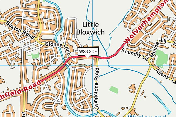 WS3 3DF map - OS VectorMap District (Ordnance Survey)