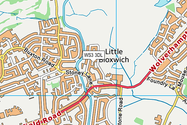 Little Bloxwich CofE VC Primary School map (WS3 3DL) - OS VectorMap District (Ordnance Survey)