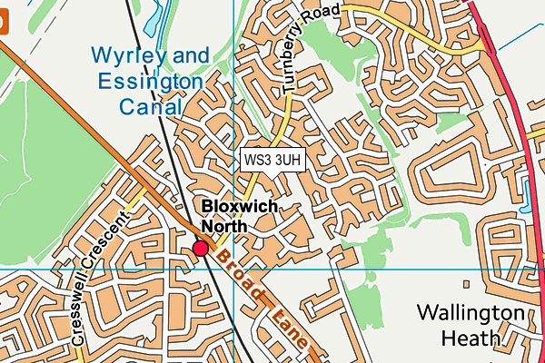 WS3 3UH map - OS VectorMap District (Ordnance Survey)