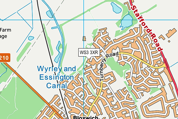 WS3 3XR map - OS VectorMap District (Ordnance Survey)