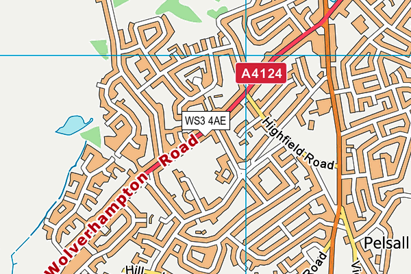 WS3 4AE map - OS VectorMap District (Ordnance Survey)