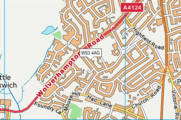 WS3 4AG map - OS VectorMap District (Ordnance Survey)