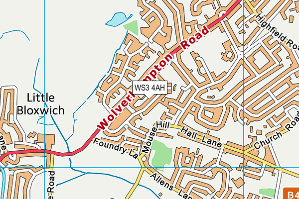 WS3 4AH map - OS VectorMap District (Ordnance Survey)