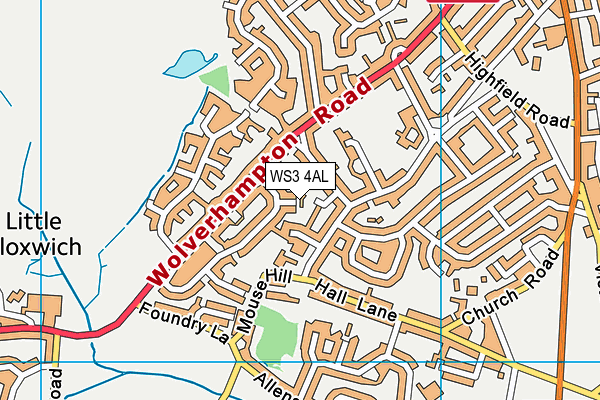 WS3 4AL map - OS VectorMap District (Ordnance Survey)