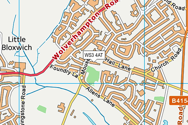 WS3 4AT map - OS VectorMap District (Ordnance Survey)