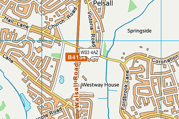 WS3 4AZ map - OS VectorMap District (Ordnance Survey)