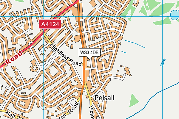 WS3 4DB map - OS VectorMap District (Ordnance Survey)