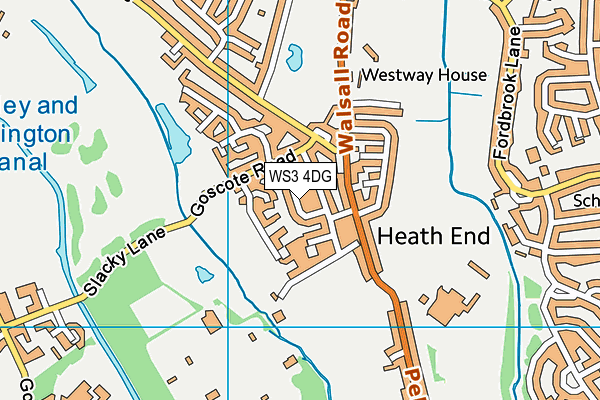 WS3 4DG map - OS VectorMap District (Ordnance Survey)