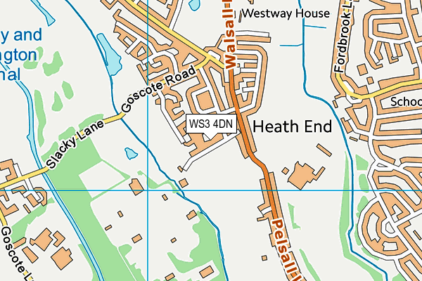 WS3 4DN map - OS VectorMap District (Ordnance Survey)