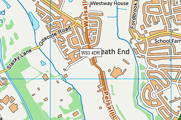 WS3 4DR map - OS VectorMap District (Ordnance Survey)