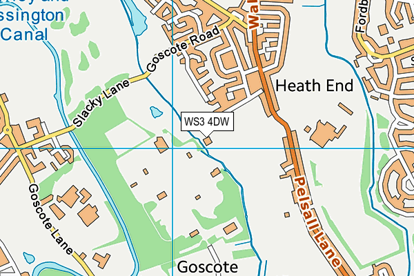 WS3 4DW map - OS VectorMap District (Ordnance Survey)