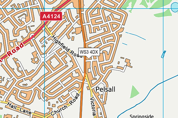 WS3 4DX map - OS VectorMap District (Ordnance Survey)