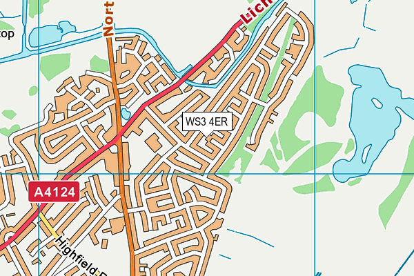 WS3 4ER map - OS VectorMap District (Ordnance Survey)