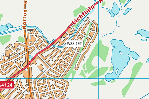 WS3 4ET map - OS VectorMap District (Ordnance Survey)