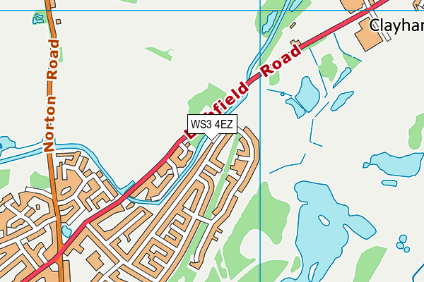 WS3 4EZ map - OS VectorMap District (Ordnance Survey)