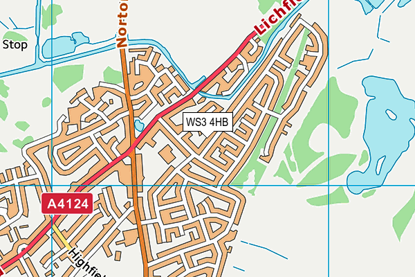 WS3 4HB map - OS VectorMap District (Ordnance Survey)