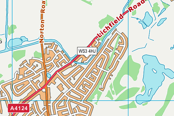 WS3 4HJ map - OS VectorMap District (Ordnance Survey)