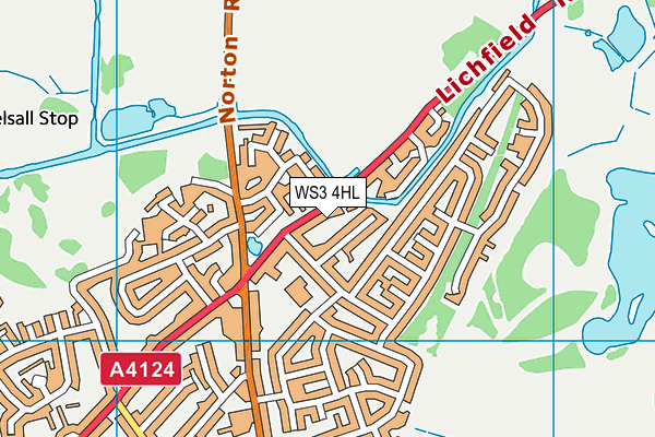 WS3 4HL map - OS VectorMap District (Ordnance Survey)