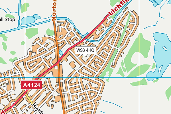 WS3 4HQ map - OS VectorMap District (Ordnance Survey)