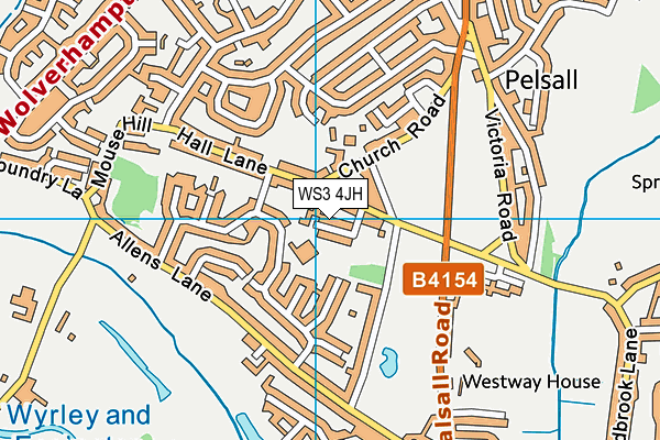 WS3 4JH map - OS VectorMap District (Ordnance Survey)
